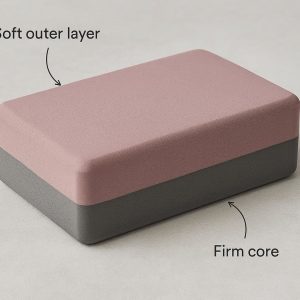 Dual Density Yoga Brick Firm Core with Soft Outer Layer